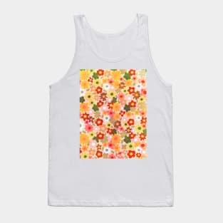 Warm Pastel Floral Pattern Tank Top